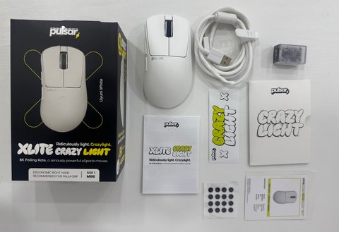 Pulsar Xlite Crazylight – Chuột ergonomic - Mini White